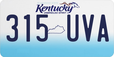 KY license plate 315UVA