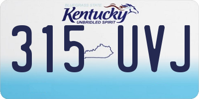 KY license plate 315UVJ
