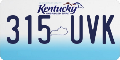 KY license plate 315UVK