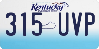 KY license plate 315UVP