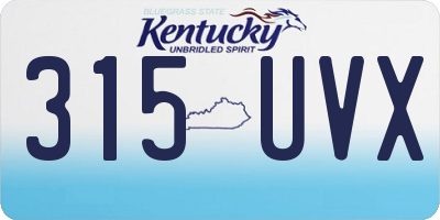 KY license plate 315UVX