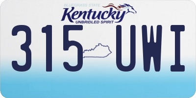 KY license plate 315UWI