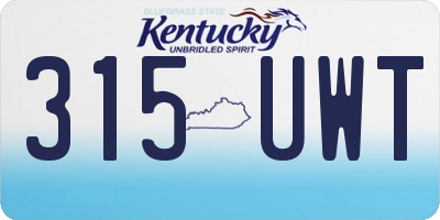 KY license plate 315UWT