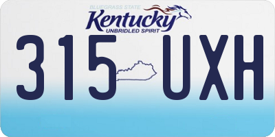 KY license plate 315UXH