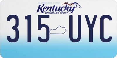 KY license plate 315UYC