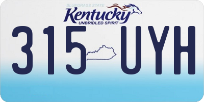 KY license plate 315UYH