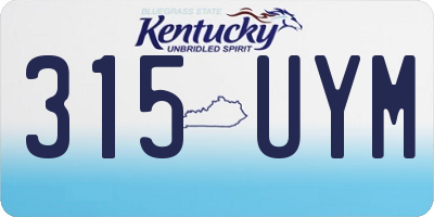 KY license plate 315UYM