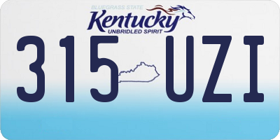 KY license plate 315UZI