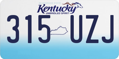 KY license plate 315UZJ