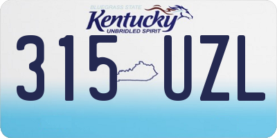 KY license plate 315UZL
