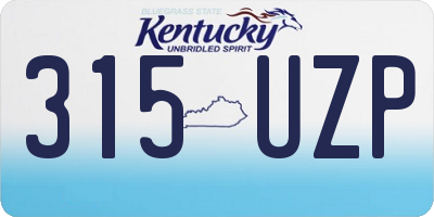 KY license plate 315UZP