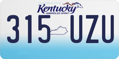 KY license plate 315UZU
