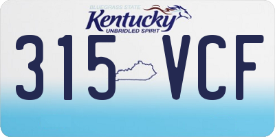 KY license plate 315VCF