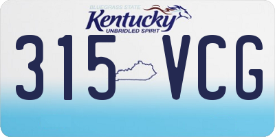 KY license plate 315VCG