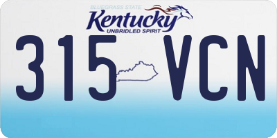 KY license plate 315VCN