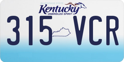 KY license plate 315VCR