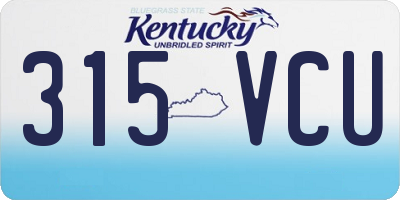 KY license plate 315VCU