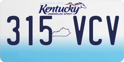 KY license plate 315VCV