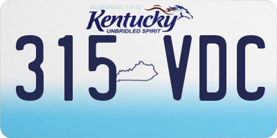 KY license plate 315VDC