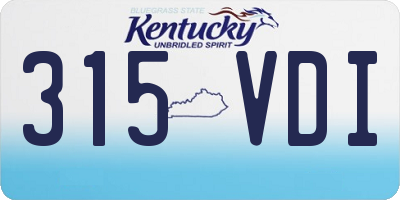 KY license plate 315VDI