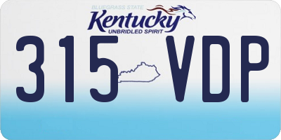 KY license plate 315VDP