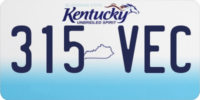 KY license plate 315VEC