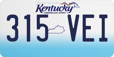 KY license plate 315VEI
