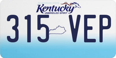KY license plate 315VEP