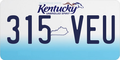 KY license plate 315VEU