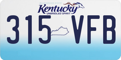 KY license plate 315VFB
