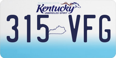 KY license plate 315VFG