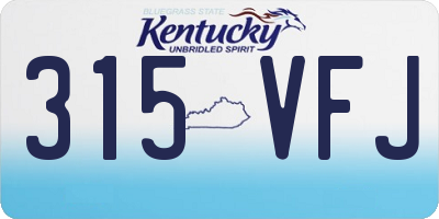 KY license plate 315VFJ