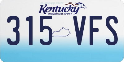 KY license plate 315VFS