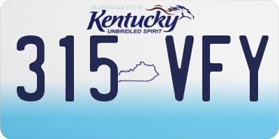 KY license plate 315VFY