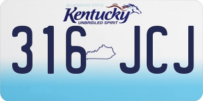 KY license plate 316JCJ