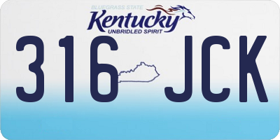 KY license plate 316JCK