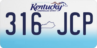 KY license plate 316JCP