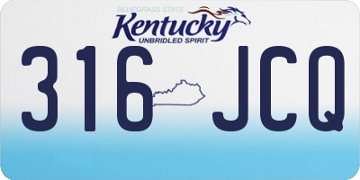 KY license plate 316JCQ