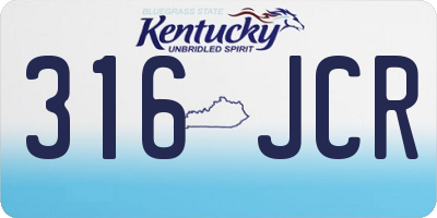 KY license plate 316JCR