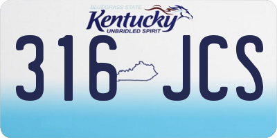 KY license plate 316JCS