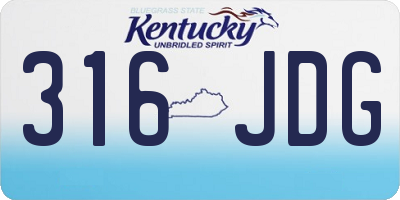 KY license plate 316JDG