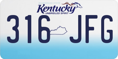 KY license plate 316JFG