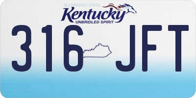 KY license plate 316JFT