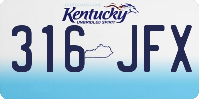 KY license plate 316JFX