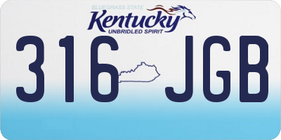 KY license plate 316JGB
