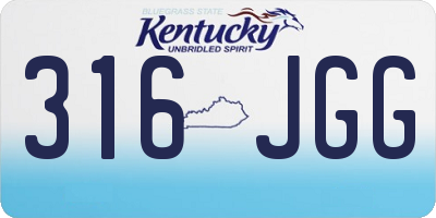 KY license plate 316JGG