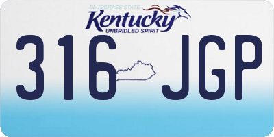 KY license plate 316JGP