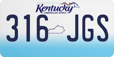 KY license plate 316JGS