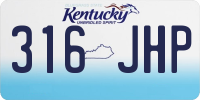 KY license plate 316JHP