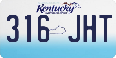 KY license plate 316JHT